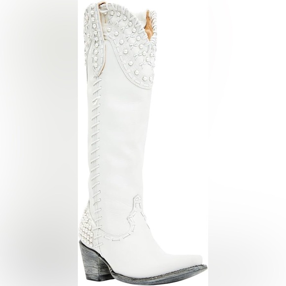 DOUBLE D RANCH BY OLD GRINGO BRIDAL PEARL WESTERN BRIDAL BOOTS - SNIP TOE SZ 10 - Picture 7 of 8